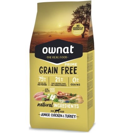 Ownat Cão Grain Free Junior Chicken & Turkey