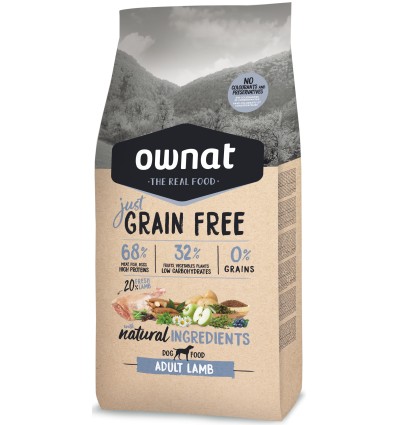 Ownat Cão Grain Free JUST Adult Lamb