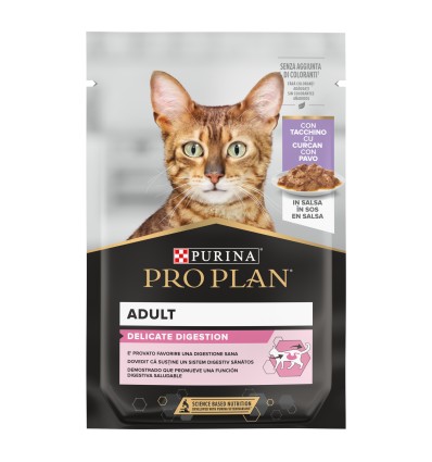 Purina Pro Plan Gatos Húmidos Nutri Savour Delicate Perú Saq. 85gr