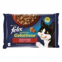 Purina Gatos Húmidos Felix Sensations Gelatinas Seleção do Campo 4x85gr