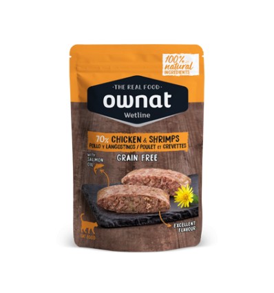 Ownat Gato Wetline Grain Free Frango com Camarão