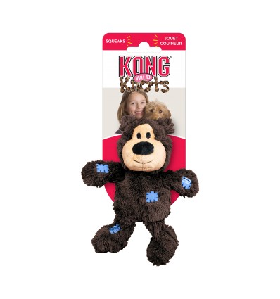 Brinquedo Kong Peluche Wild Knots Urso Dourado - M/L (28 cm)