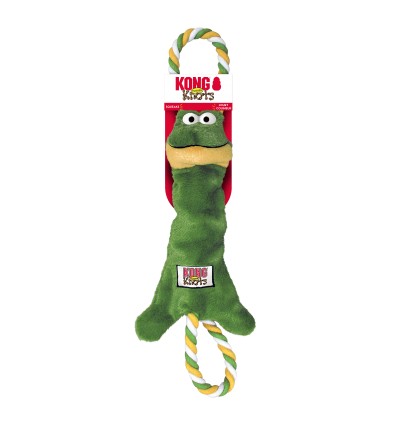 Brinquedo Kong Peluche Tugger Knots Sapo - Small/ Medium (26cm)