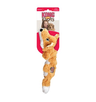 Brinquedo Kong Peluche Scrunch Knots Raposa - Medium/Large (37cm)