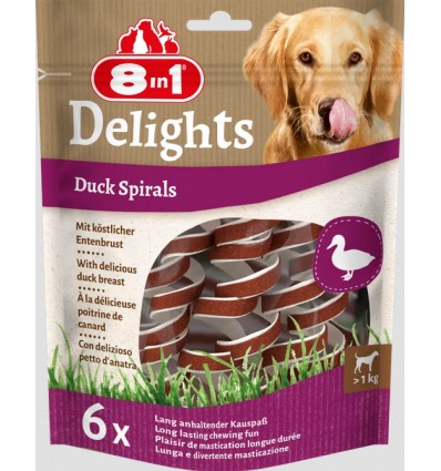 8in1 Snacks Cão Delights Duck Spirals (6un)